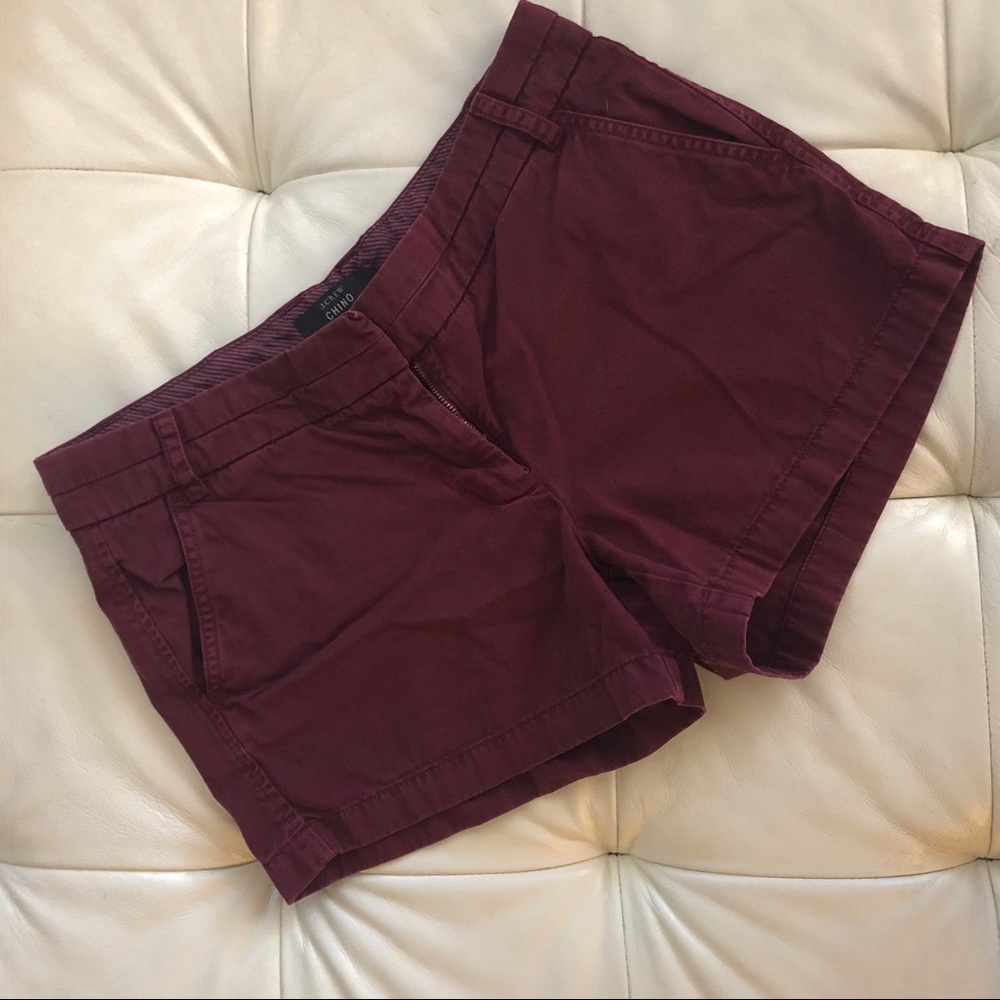 Jcrew Maroon Chino Shorts - Size 8